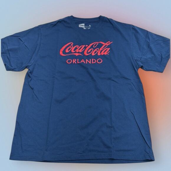 COCA-COLA ORLANDO Men’s Large Blue T-shirt - Picture 2 of 3